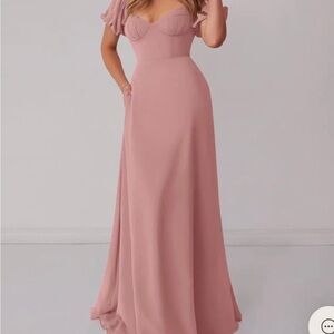 Elegant Pink Evening Gown petite